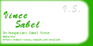 vince sabel business card